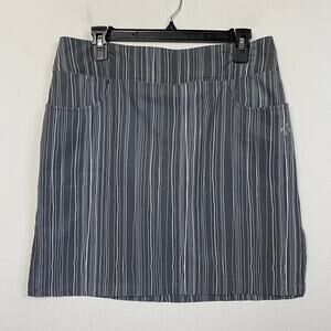 Jofit 4 All Gray Stripe Active Golf Tennis Skort Size 8